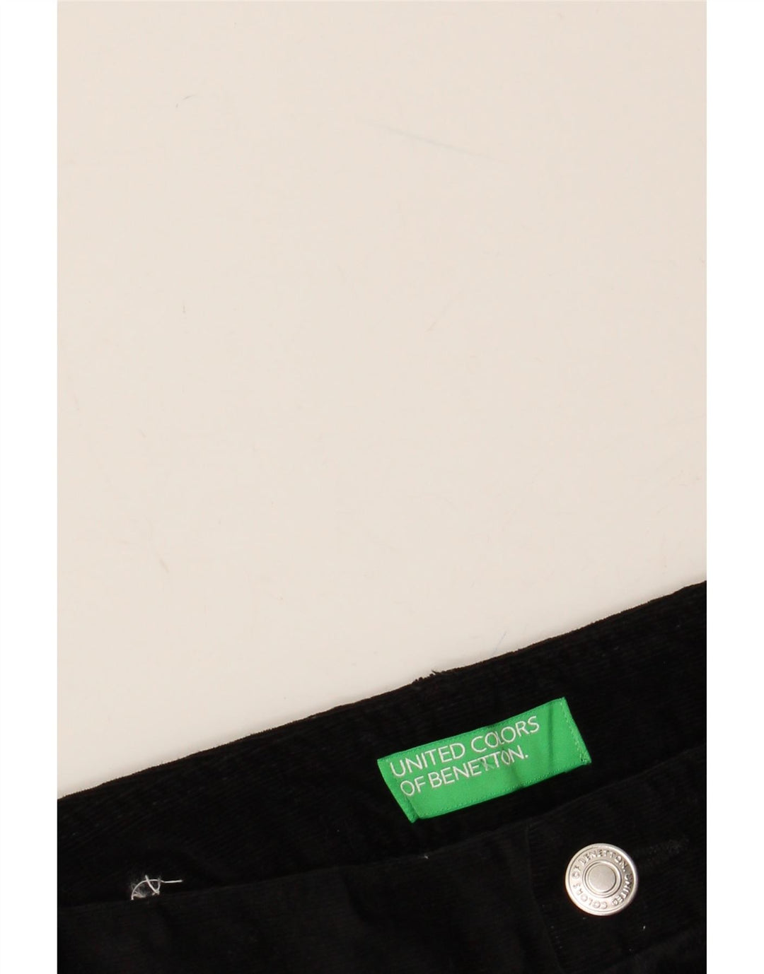 BENETTON Женские прямые вельветовые брюки W30 L27 черные классические