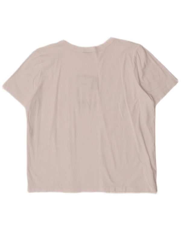 Женская футболка с рисунком Zara Top UK 14, большой белый хлопок