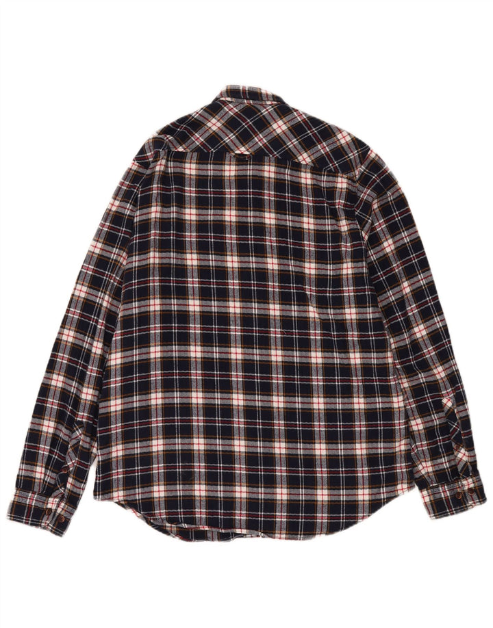 Мужская фланелевая рубашка стандартного кроя Superdry XL, темно-синяя клетка, хлопок