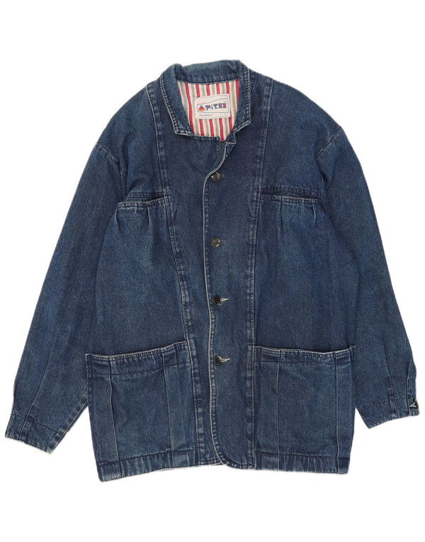 Винтажная мужская джинсовая куртка UK 42 XL, синяя