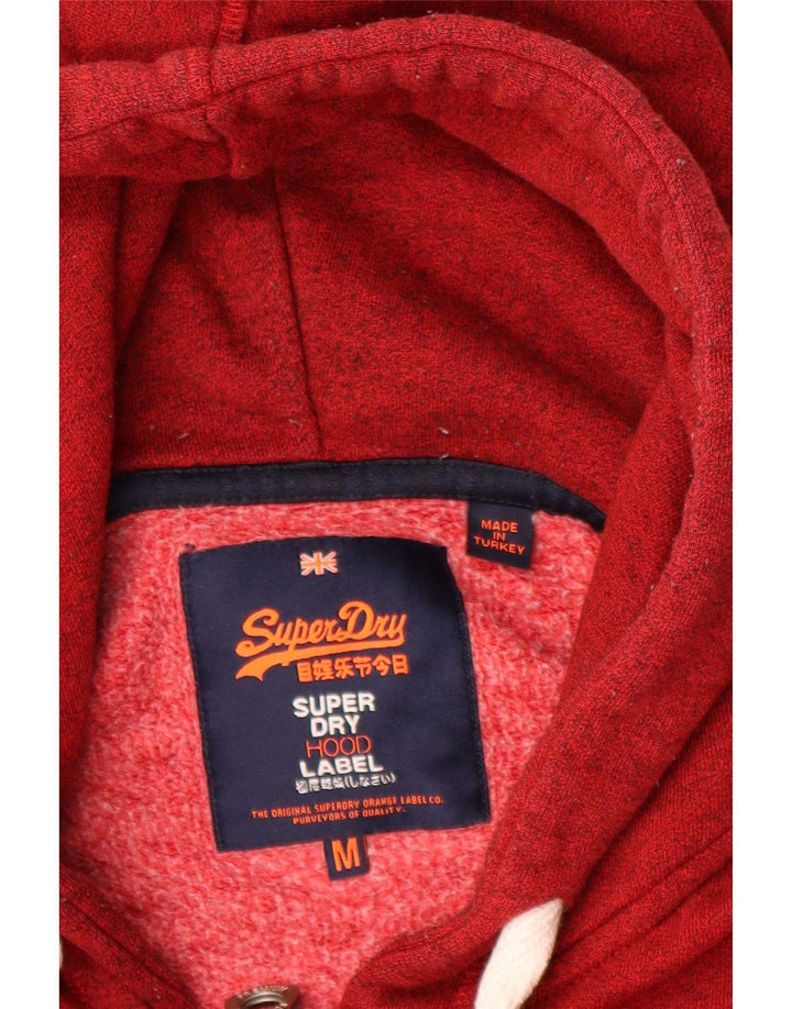 Мужской свитер с капюшоном на молнии Superdry, средний красный, хлопок