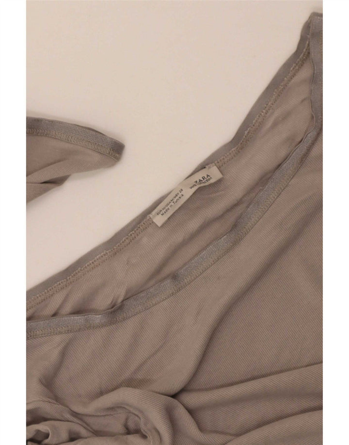 Женский топ Zara с рукавом 3/4 UK 12, средний серый