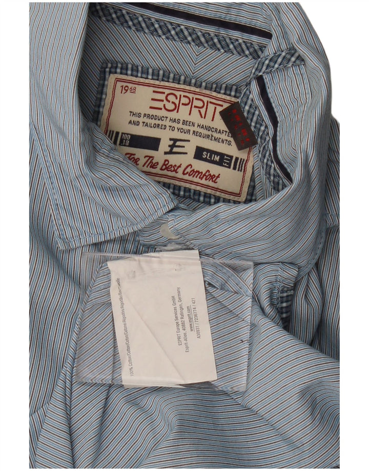 Мужская рубашка узкого кроя ESPRIT, большая синяя полоска