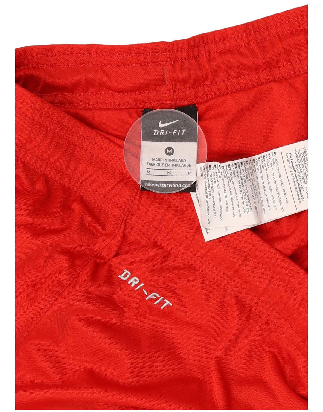 Мужские спортивные шорты Nike Dri Fit из полиэстера среднего красного цвета