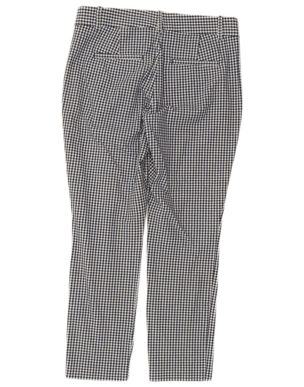 Женские укороченные брюки скинни GAP UK 8 Small W30 L25 Темно-синие в клетку