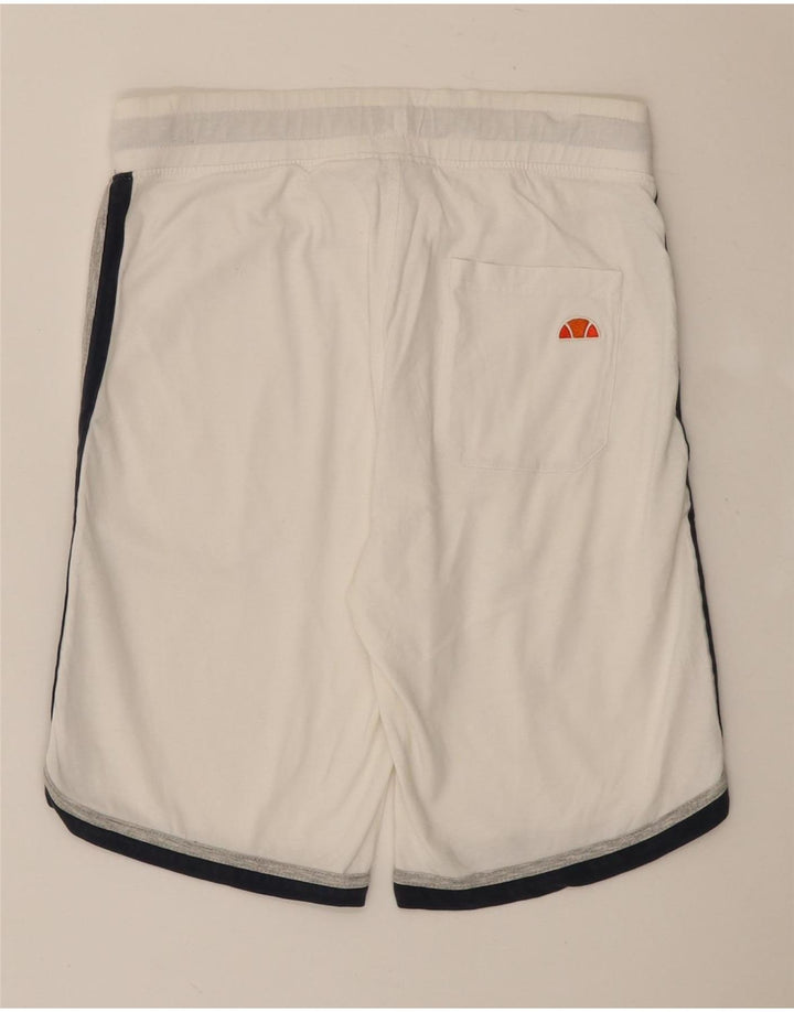 Ellesse Мужские спортивные шорты с графическим рисунком, средние белые хлопковые шорты с цветными блоками