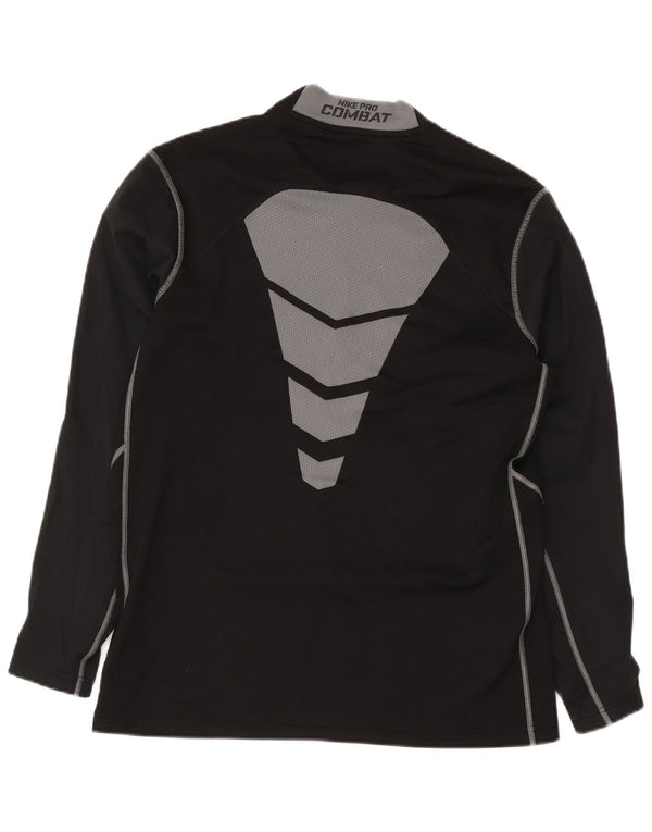 Мужской топ Nike Dri Fit с длинным рукавом XL, черный полиэстер с цветными блоками