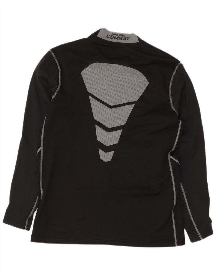 Мужской топ Nike Dri Fit с длинным рукавом XL, черный полиэстер с цветными блоками