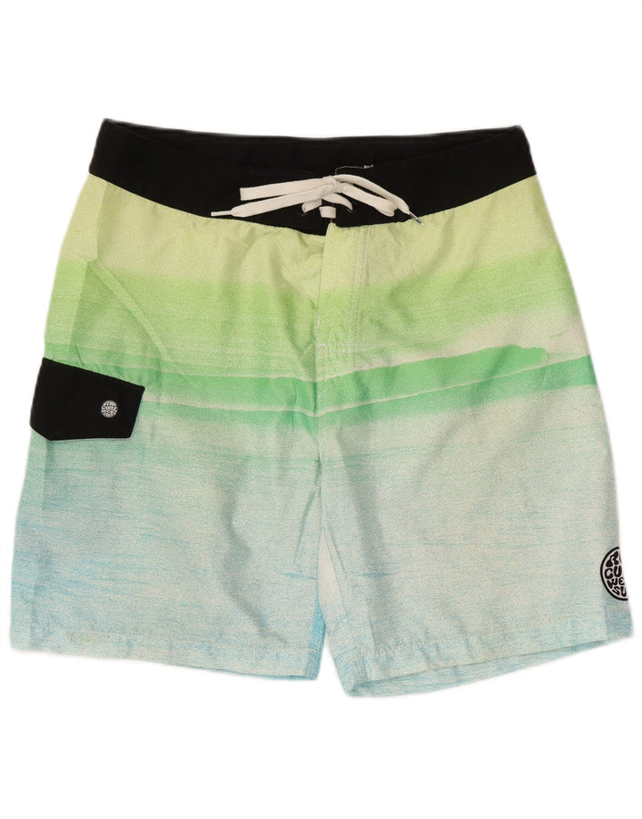 Мужские шорты для плавания Rip Curl, полиэстер в разноцветную полоску среднего размера