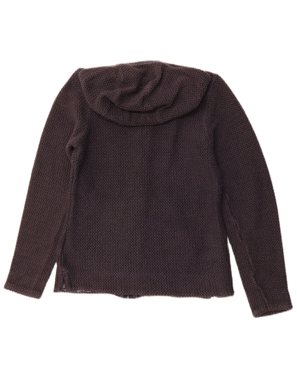 Женский свитер с капюшоном на молнии WEIRD FISH, размер UK 10, маленький, темно-синий, хлопок