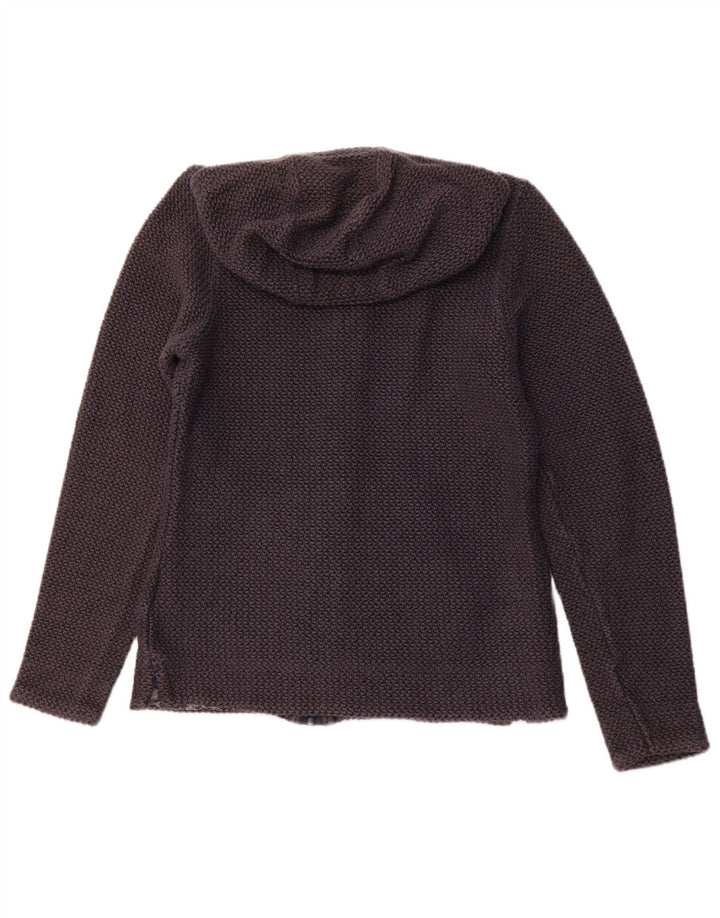 Женский свитер с капюшоном на молнии WEIRD FISH, размер UK 10, маленький, темно-синий, хлопок