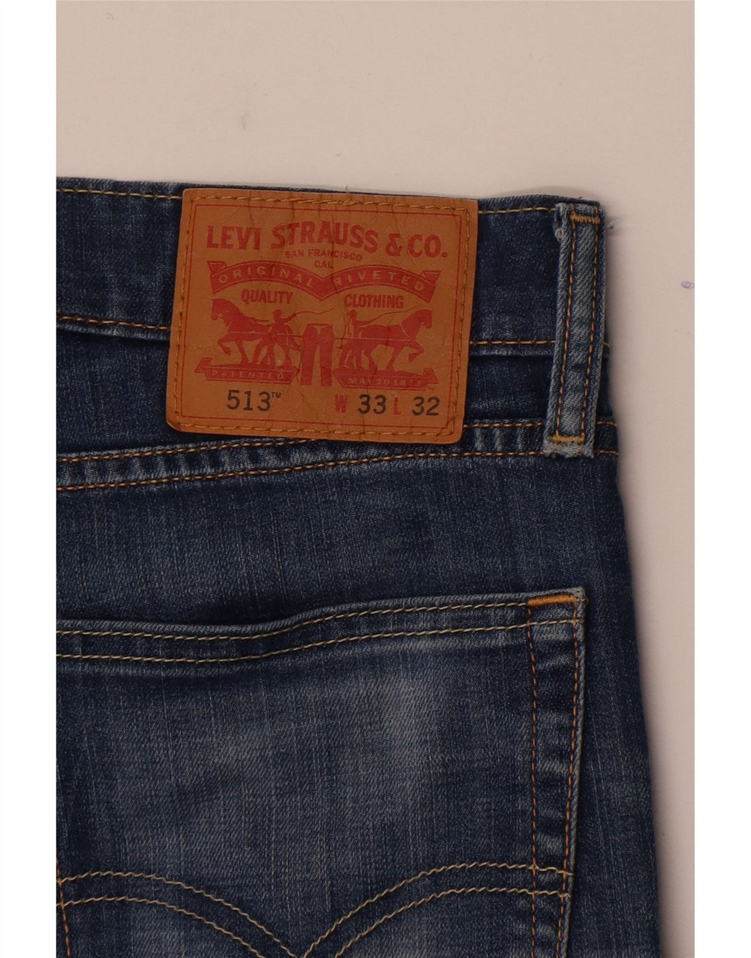 Мужские прямые джинсы Levi's 513 W33 L29 синие