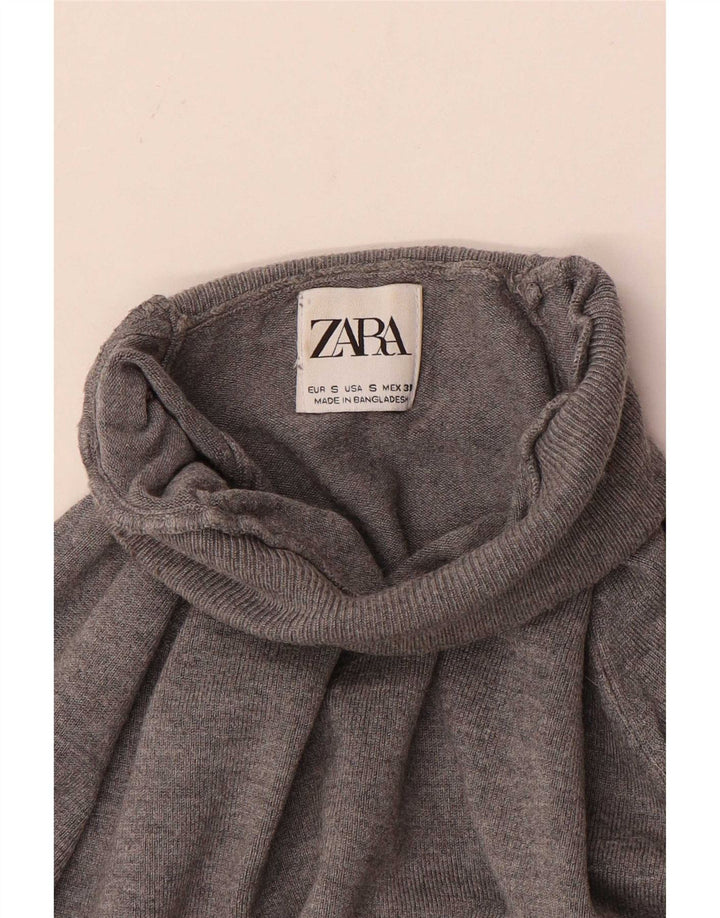 Мужской джемпер с высоким воротником Zara, маленький серый