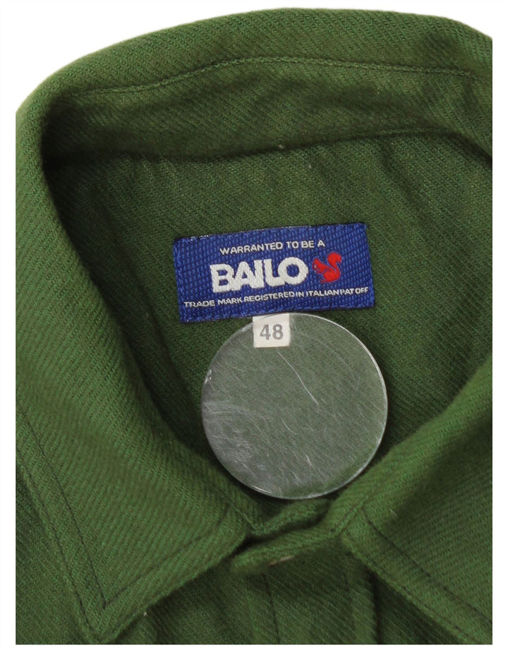 Мужская фланелевая рубашка Bailo, размер 48, 2XL, зеленая шерсть