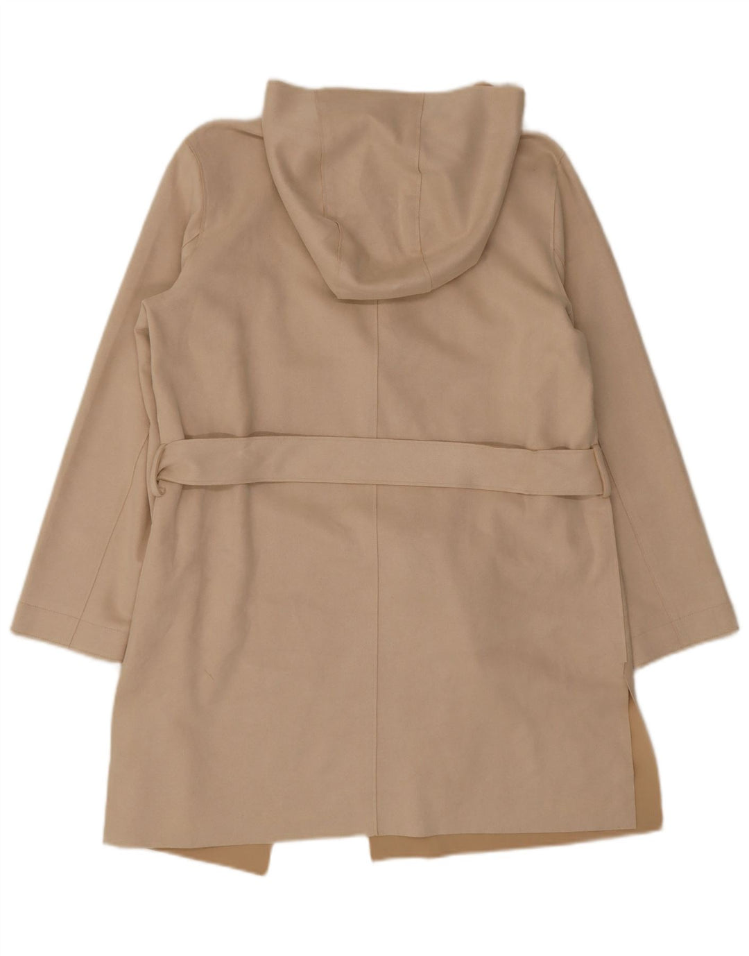 Женское пальто с капюшоном Zara UK 14, средний бежевый, полиэстер