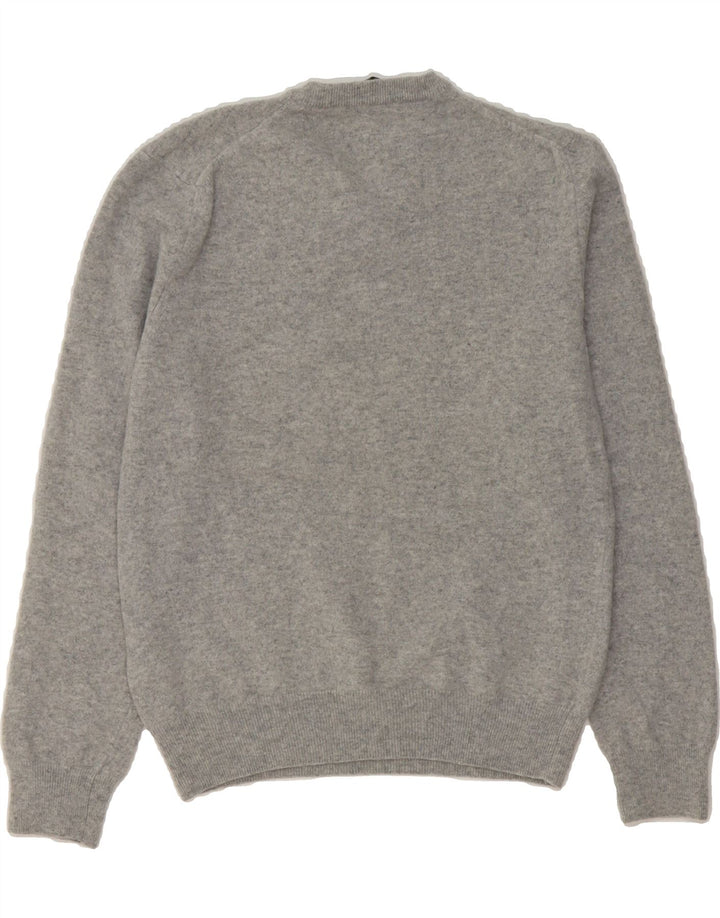 HARMONT & BLAINE Womens V-Neck Jumper Sweater UK 12 Medium Grey Vintage Harmont & Blaine and Second-Hand Harmont & Blaine from Messina Hembry 
