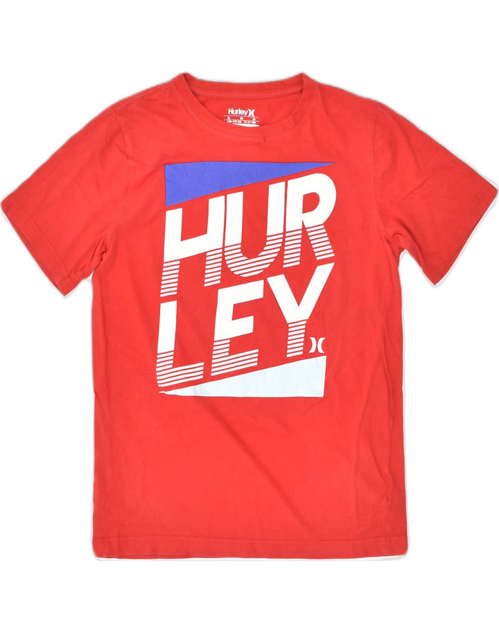 HURLEY Boys Graphic T-Shirt Top 13-14 Years XL  Red Cotton | Vintage Hurley | Thrift | Second-Hand Hurley | Used Clothing | Messina Hembry 