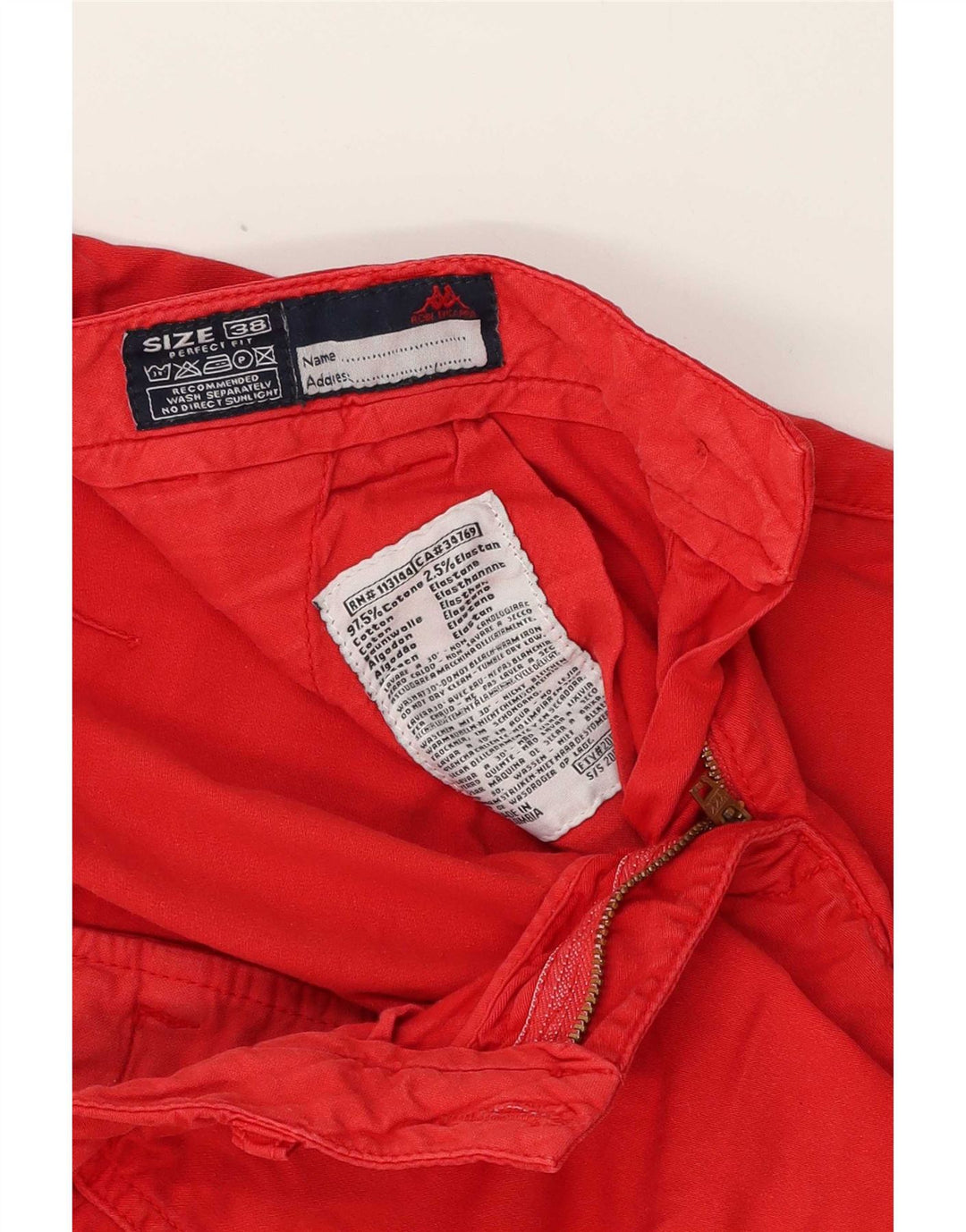 Женские шорты чинос Kappa EU 38 Medium W28 Красный хлопок