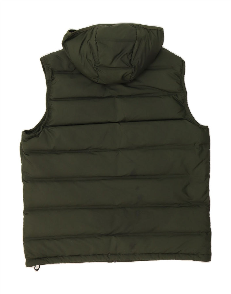 ADIDAS Mens Hooded Padded Gilet UK 40 Large Green Polyester Vintage Adidas and Second-Hand Adidas from Messina Hembry 
