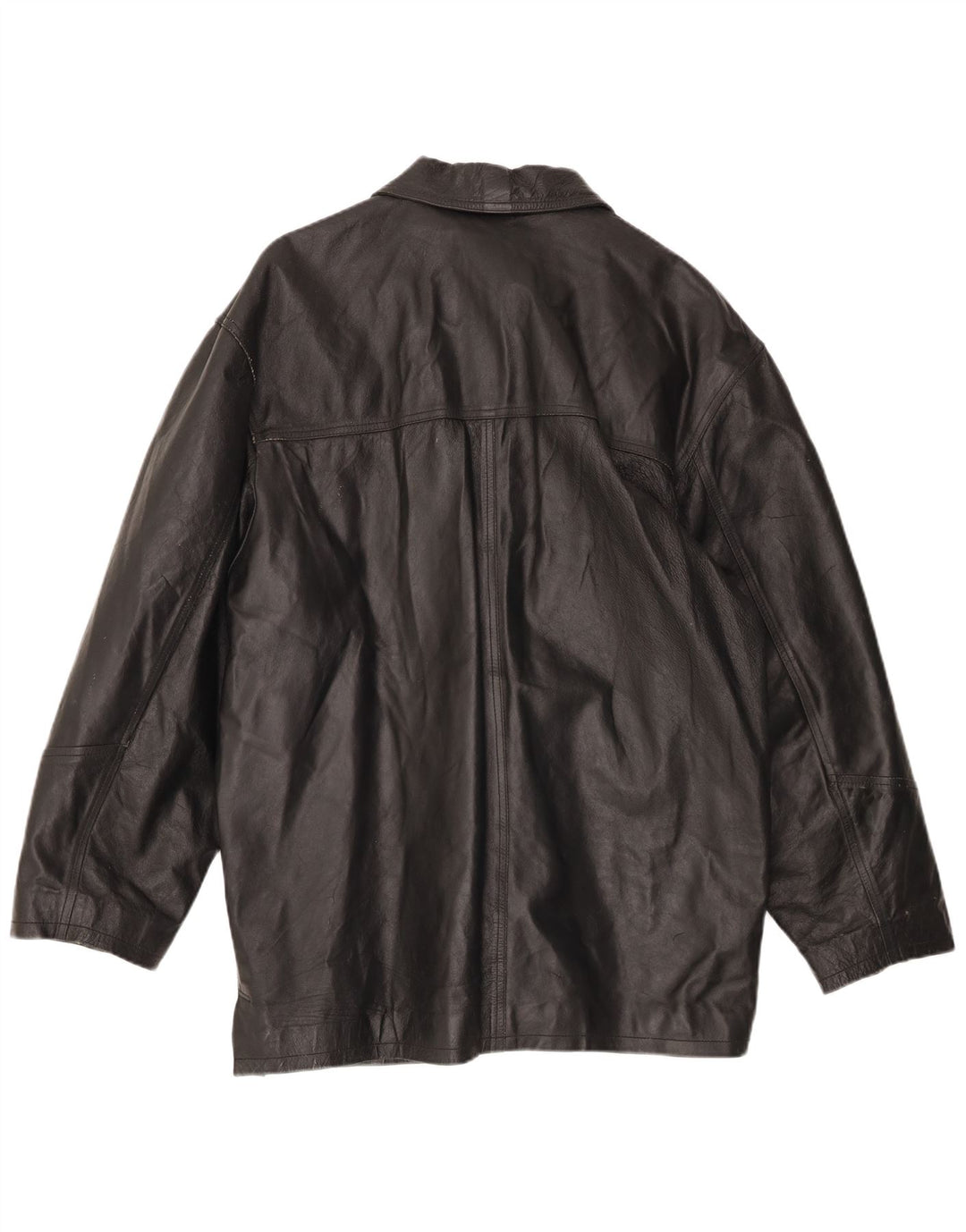 Мужская кожаная куртка VINTAGE IT 54 2XL черная кожа