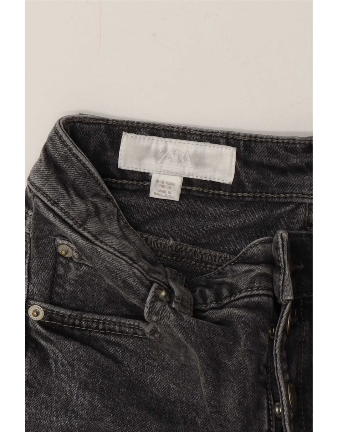 Расклешенные джинсы Zara для девочек 9–10 лет W24 L25 Серые