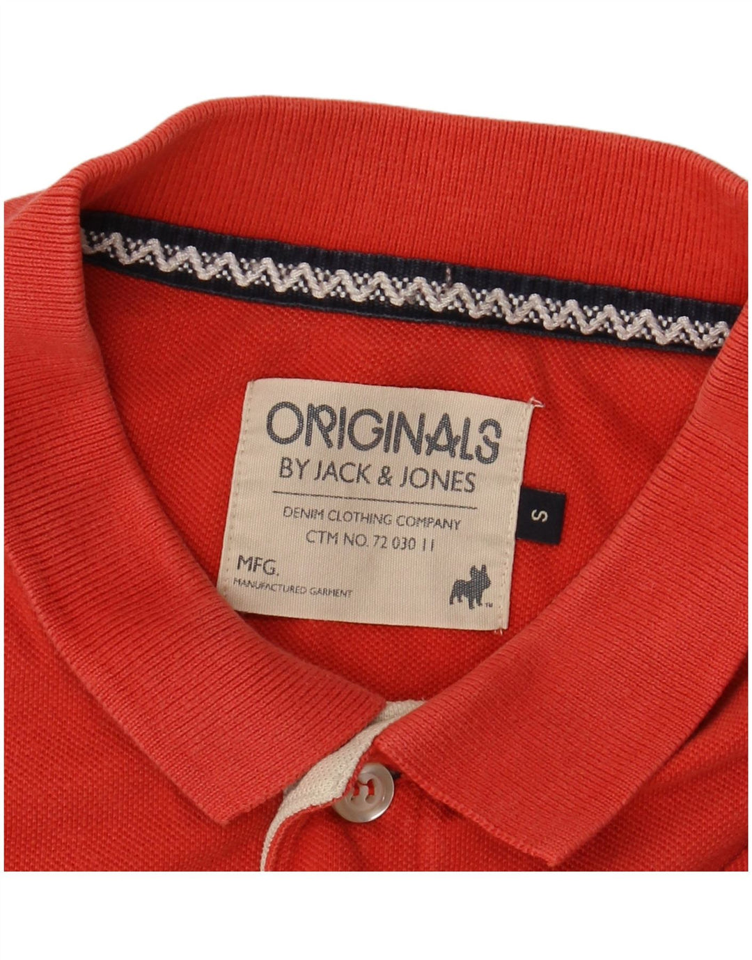 Мужская рубашка поло с рисунком Jack & Jones, маленькая красная, хлопковая