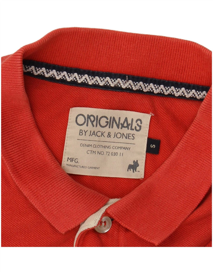 Мужская рубашка поло с рисунком Jack & Jones, маленькая красная, хлопковая