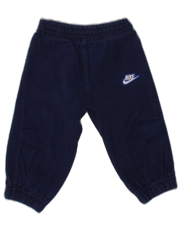 NIKE Baby Boys Joggers Tracksuit Trousers 3-6 Months  Navy Blue Cotton