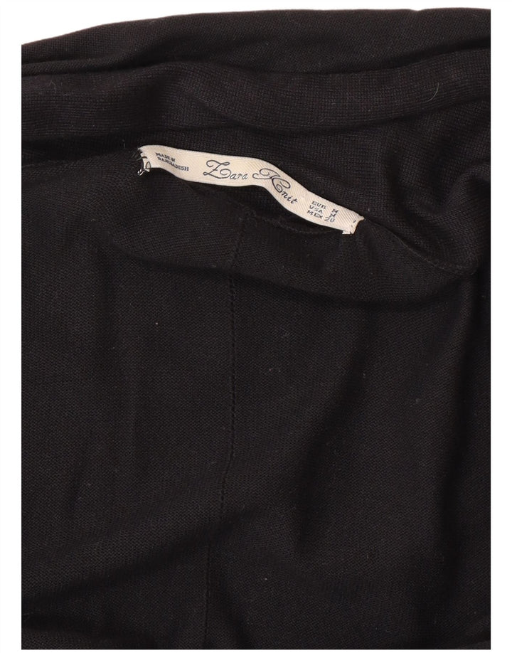 Женский открытый кардиган Zara UK 12, средний черный