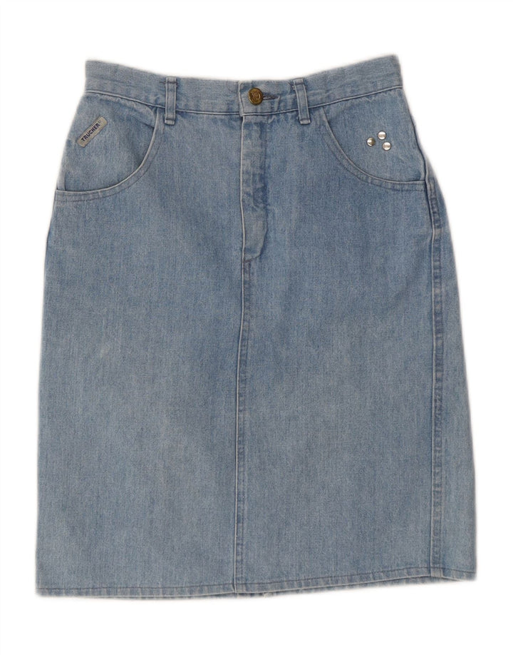 VINTAGE Womens Denim Skirt W24 XS Blue Vintage Vintage and Second-Hand Vintage from Messina Hembry 