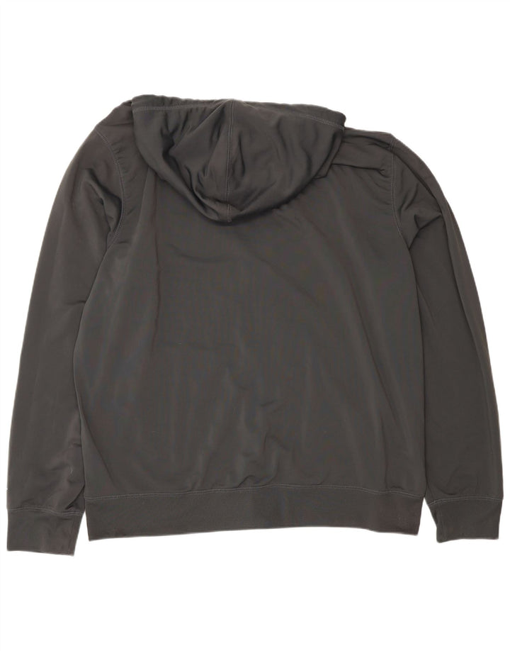 Мужской свитер с капюшоном и молнией с графическим рисунком Nike 2XL, серый полиэстер