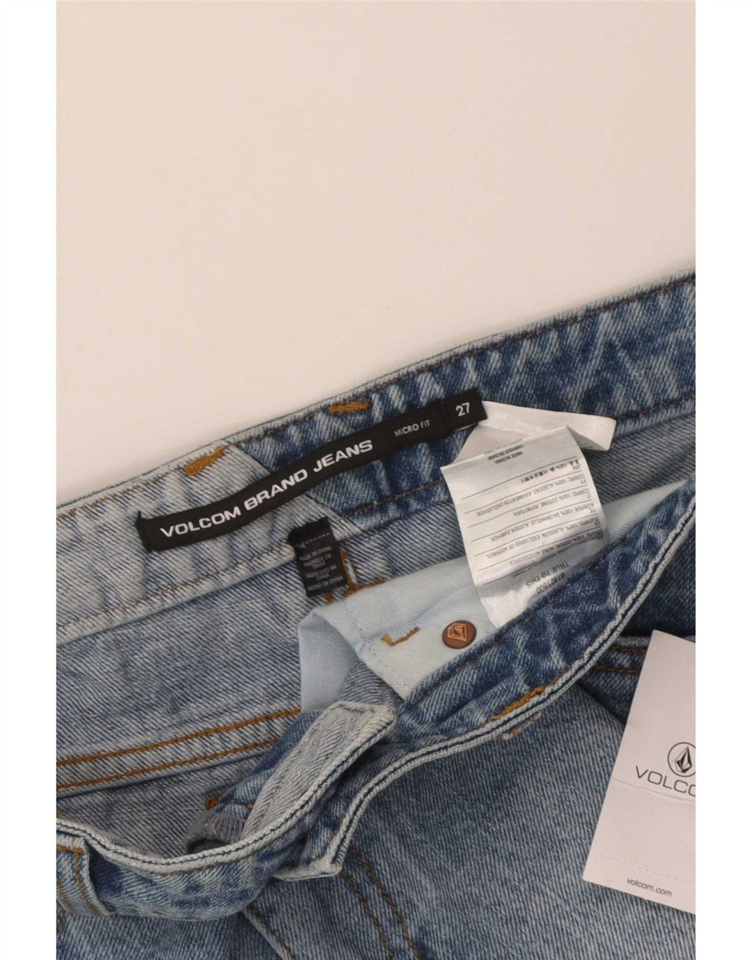 Женские шорты Volcom W27, маленькие синие, хлопок
