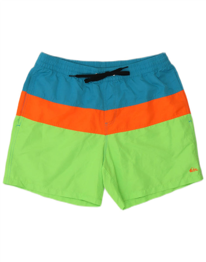 Мужские шорты для плавания QUIKSILVER, большие разноцветные полиэстер с цветными блоками