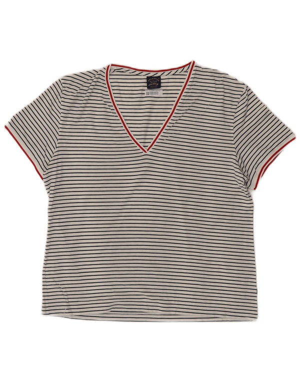 Женская футболка PAUL & SHARK Top UK 18 XL, хлопок в белую полоску