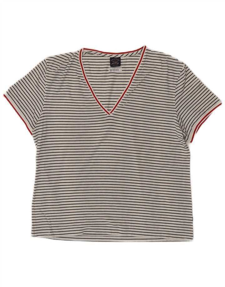 Женская футболка PAUL & SHARK Top UK 18 XL, хлопок в белую полоску