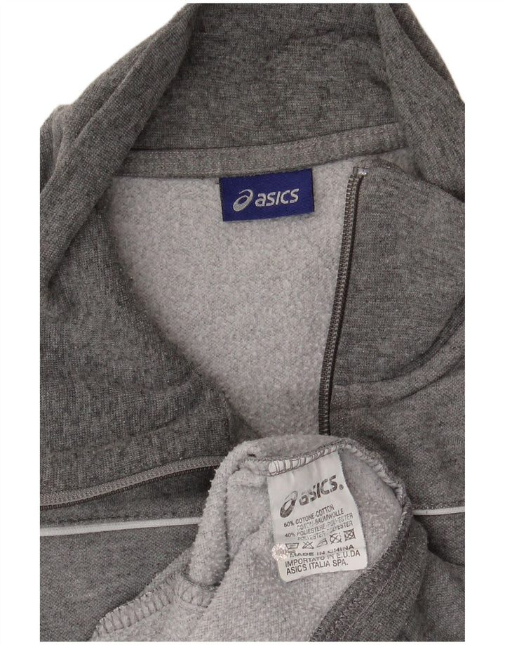 Мужской спортивный костюм Asics, верхняя куртка, средний серый хлопок с крапинками