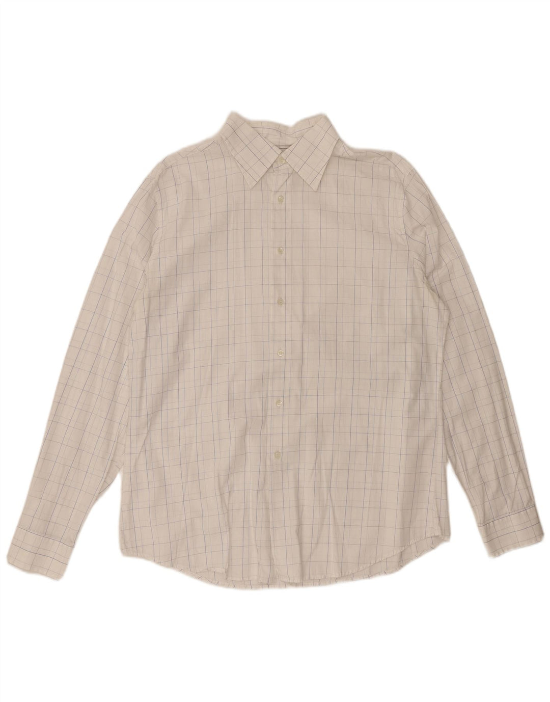 Мужская рубашка BENETTON XL, белая клетка, хлопок