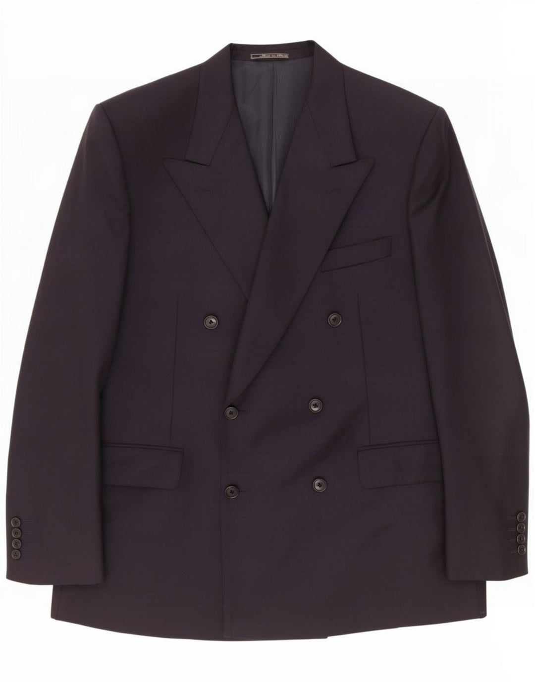 Мужской двубортный пиджак Corneliani UK 40, большой темно-синий, шерстяной