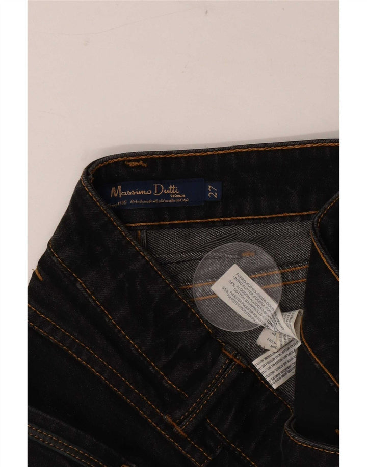 Женские узкие джинсы Massimo Dutti W27 L28, черный хлопок