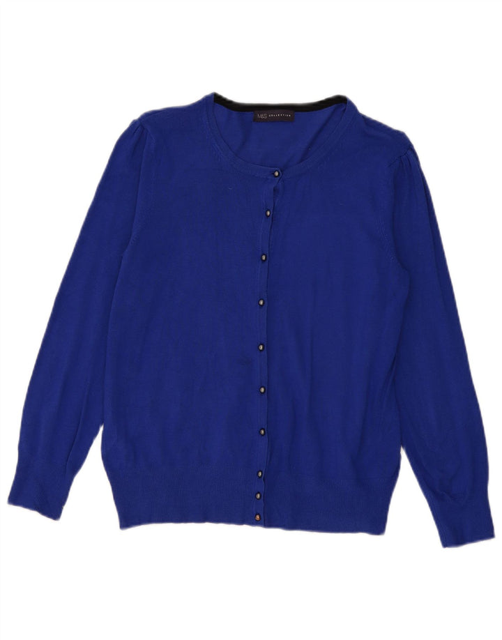 Женский кардиган Marks & Spencer UK 12, средний синий вискоза