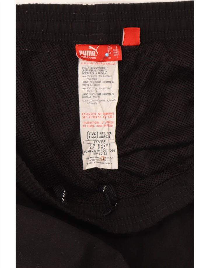 Мужские спортивные брюки с рисунком PUMA, большие черные спортивные брюки из полиэстера