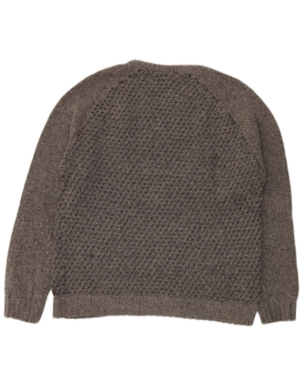 Мужской джемпер с круглым вырезом White Stuff XL, серый пятнистый овечьей шерсти