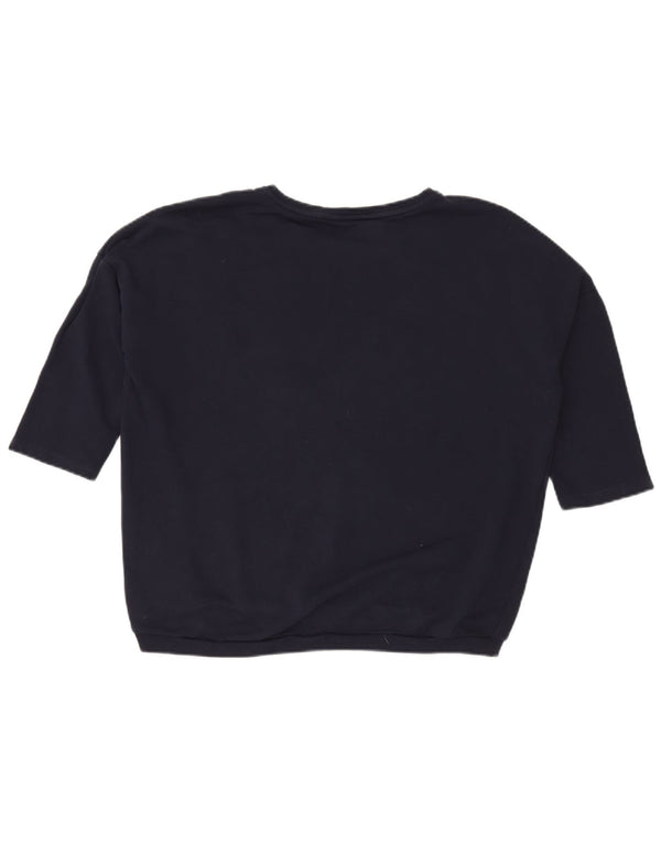 Женский свитер Esprit с коротким рукавом и графикой, Великобритания 18 XL, темно-синий