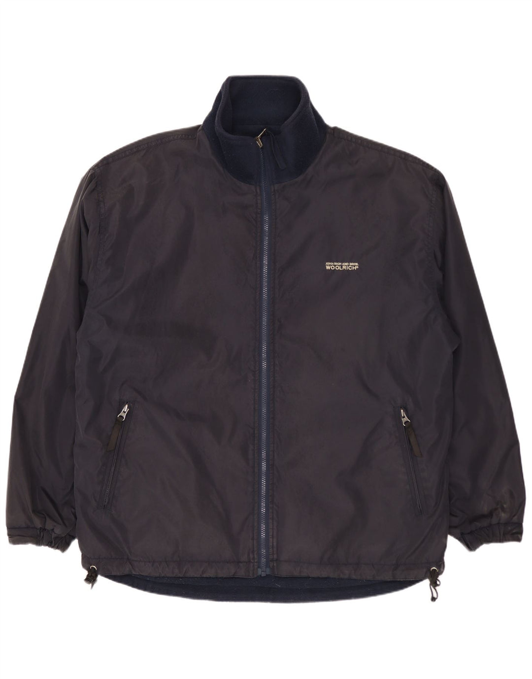 Мужская двусторонняя куртка WOOLRICH UK 40, большой темно-синий нейлон