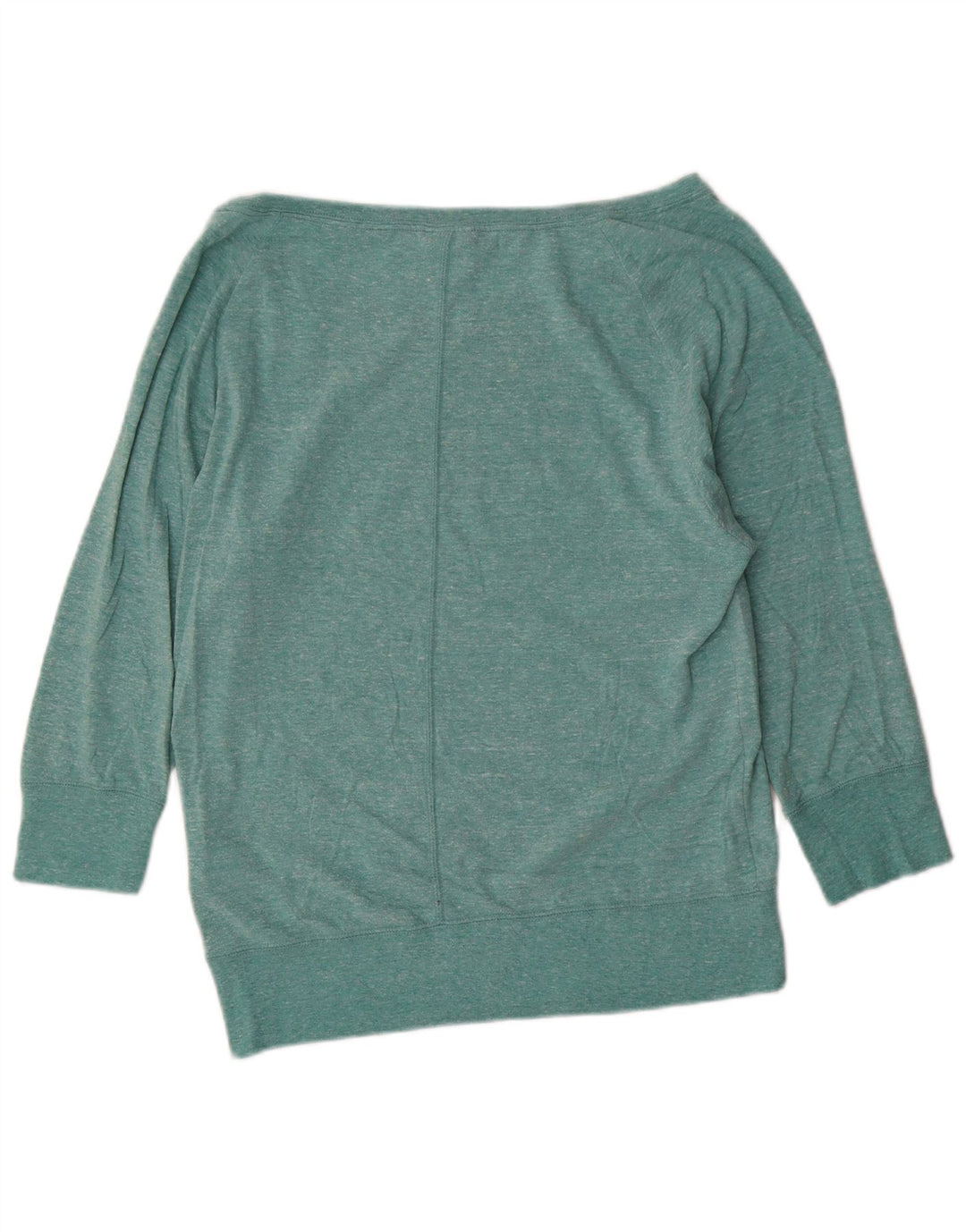 Женский топ с открытыми плечами и графикой Nike с длинным рукавом UK 10, маленький бирюзовый цвет