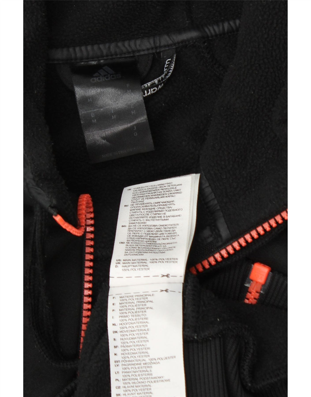 Adidas Mens Climawarm Графический свитер с капюшоном на молнии, средний черный полиэстер