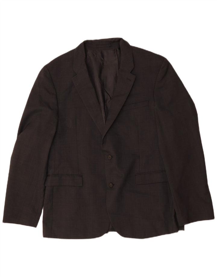 Мужской пиджак Marks & Spencer Autograph на 2 пуговицах, Великобритания, 44 XL, черная шерсть