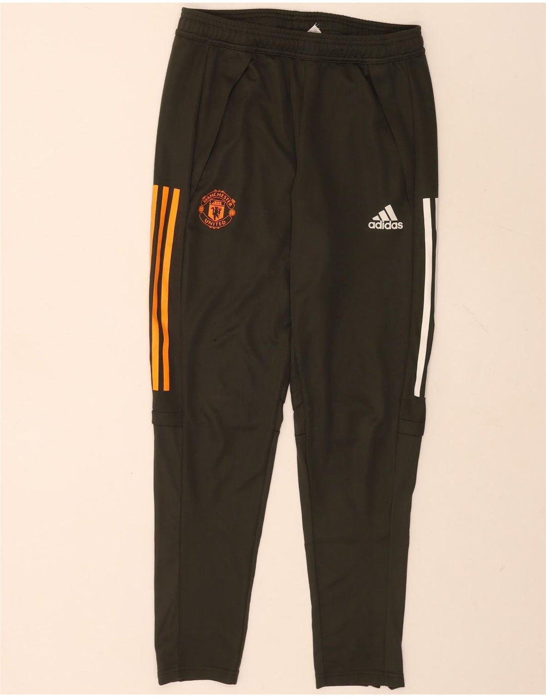 Мужские спортивные брюки Adidas Manchester United из полиэстера цвета хаки среднего размера