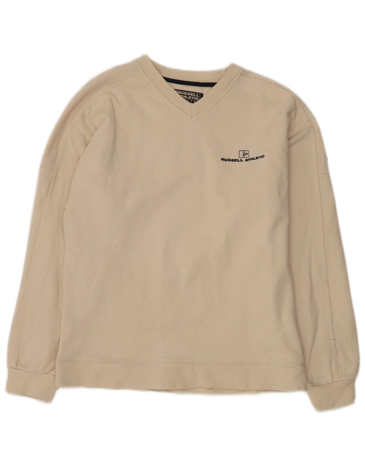RUSSELL ATHLETIC Мужской джемпер среднего размера Off White