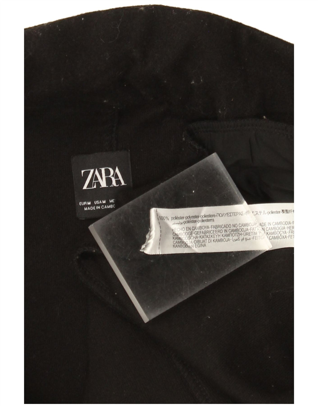 Женское открытое пальто Zara UK 14, средний черный полиэстер
